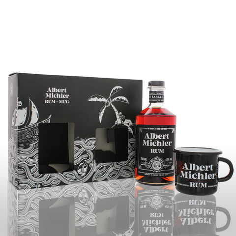 Albert Michler Jamaican Artisanal Dark Rum 40% 0,7L inkl. Tin Cup black - Geschenkset