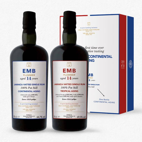 Scheer Velier Main 14YO EMB Plummer Continental vs. Tropical Rum Set 64,8-69,7% 2x0,7L bei Rumzentrum.at