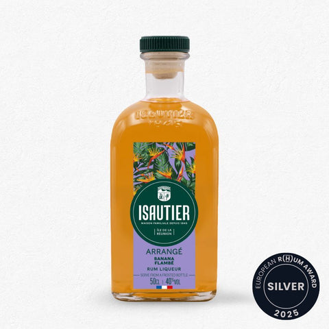 Isautier Arrangé Banana Flambé Rum Liqueur 40% 0,5L bei Rumzentrum.at