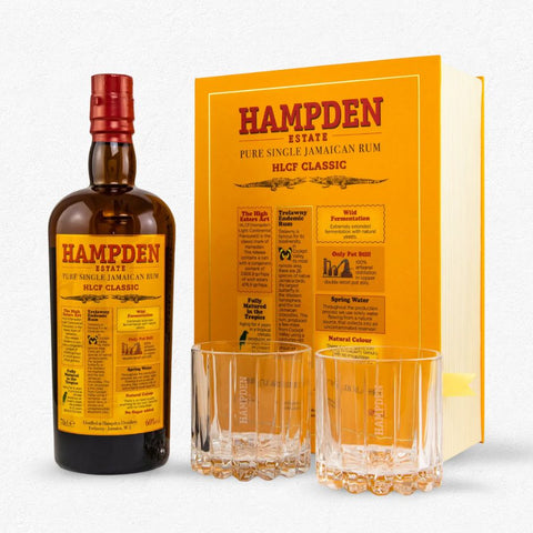 Hampden HLCF Classic Pure Single Jamaican Rum Book Edition inkl. 2 Gläser 60% 0,7L bei Rumzentrum.at