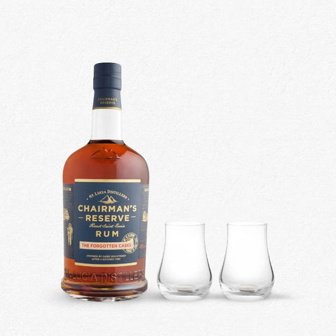 Chairman's Reserve The Forgotten Casks 40% 0,7L inkl. 2 Gläsern - Geschenkset bei Rumzentrum.at