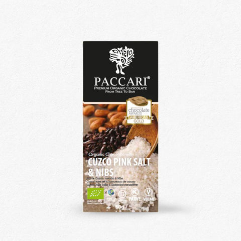 Bio-Schokolade - Paccari Cuzco Salz & Nibs 60% 50g bei Rumzentrum.at
