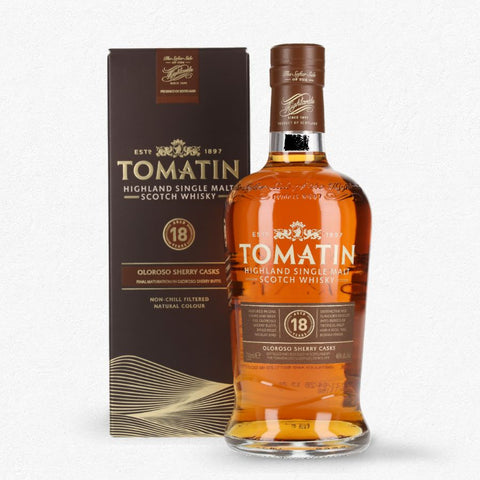 Tomatin 18YO Sherry Cask Finish - Highland Single Malt Scotch Whisky 46% 0,7L bei Rumzentrum.at