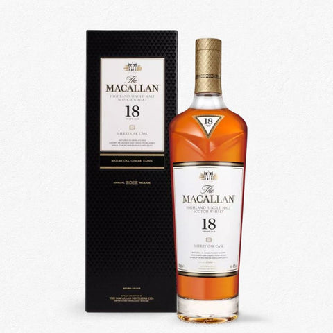 Macallan 18YO Sherry Oak Release 2022 Highland Single Malt Scotch Whisky 43% 0,7L bei Rumzentrum.at