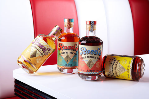 Razel’s Rum Liqueur Sortiment mit Peanut Butter, Choco Brownie, Banana Bread und Salted Caramel