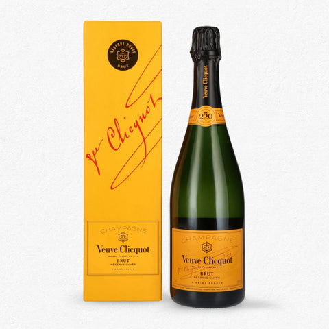 Veuve Clicquot Champagne Brut Réserve Cuvée 0,75L mit 12% vol. in Geschenkkarton aus der Champagne, Frankreich