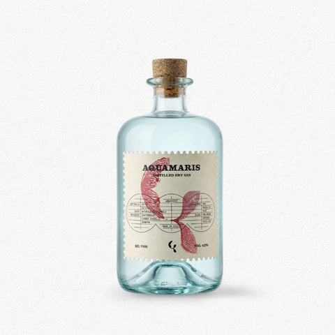 Aquamaris Distilled Dry Gin con Aqua di Mare 43% 0,7L aus Sizilien