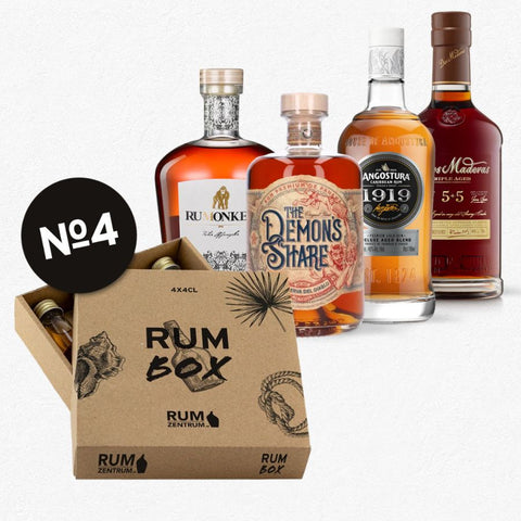 Rum Tastingbox 4x40ml Rumonkey, Demon's Share, Angostura, Dos Maderas von Rumzentrum