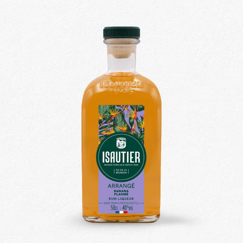 Isautier Arrangé Banana Flambé Rum Liqueur 40% 0,5L bei Rumzentrum.at