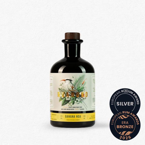 Ruanoko Banana Noa 34% 0,5L Spirituose auf Rum-Basis mit Banane, Vanille und Macadamia