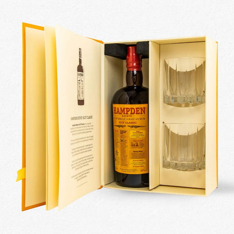 Hampden HLCF Classic Pure Single Jamaican Rum Book Edition inkl. 2 Gläser 60% 0,7L bei Rumzentrum.at
