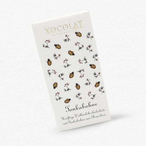 Xocolat Tonkabohne Edelvollmilch 44% Schokolade 80g Tafel