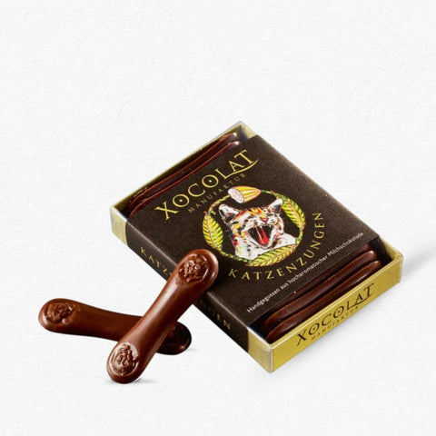 Xocolat Milch Katzenzungen 38% 100g aus Vollmilchschokolade