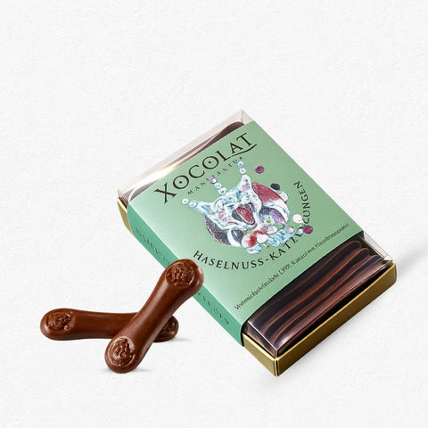 Schokolade - Xocolat Haselnuss Katzenzungen 100g