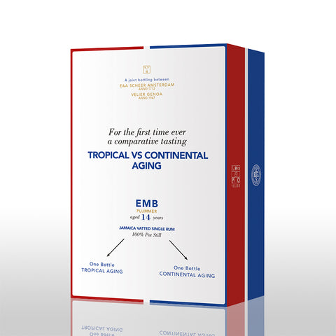 Scheer Velier Main 14YO EMB Plummer Continental vs. Tropical Rum Set 64,8-69,7% 2x0,7L