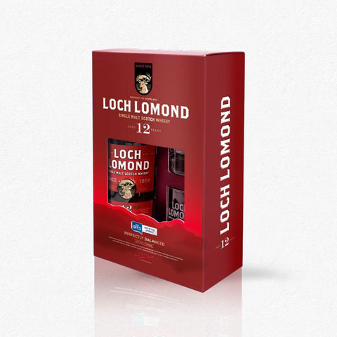 Loch Lomond 12YO Single Malt Scotch Whisky 46% 0,7L inkl. 2 Gläsern - Geschenkset bei Rumzentrum.at kaufen