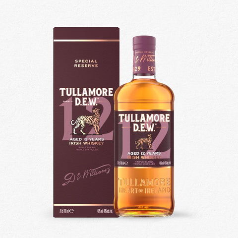 Tullamore Dew 12YO Blended Irish Whiskey 40% 0,7L Flasche mit Geschenkverpackung