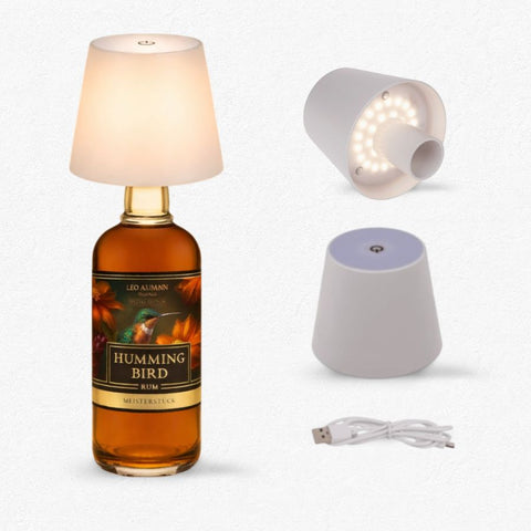 Weiße LED-Flaschenlampe mit 3 Modi zur Beleuchtung von Spirituosenflaschen